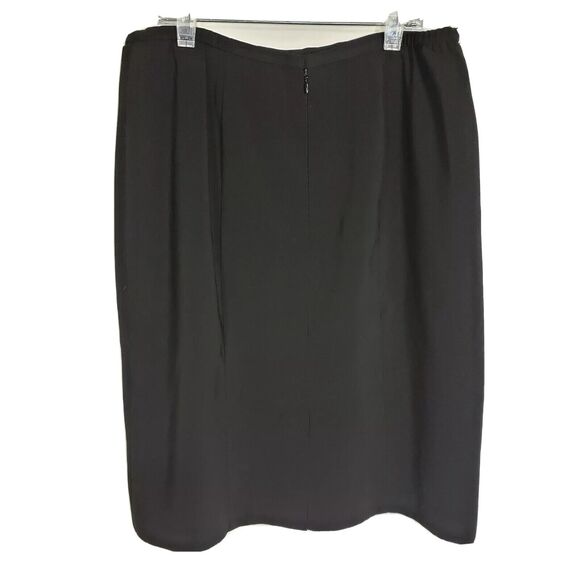 Norton McNaughton Petites Womens Skirt 10P Black Pleated Hem Lined Polyester - Picture 3 of 11
